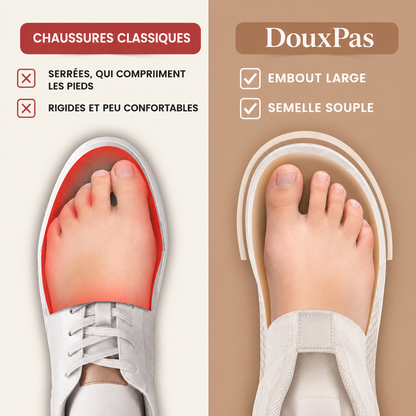 DouxPas™ – Chaussons Confort à Semelle Antidérapante
